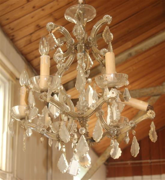 Cut glass chandelier